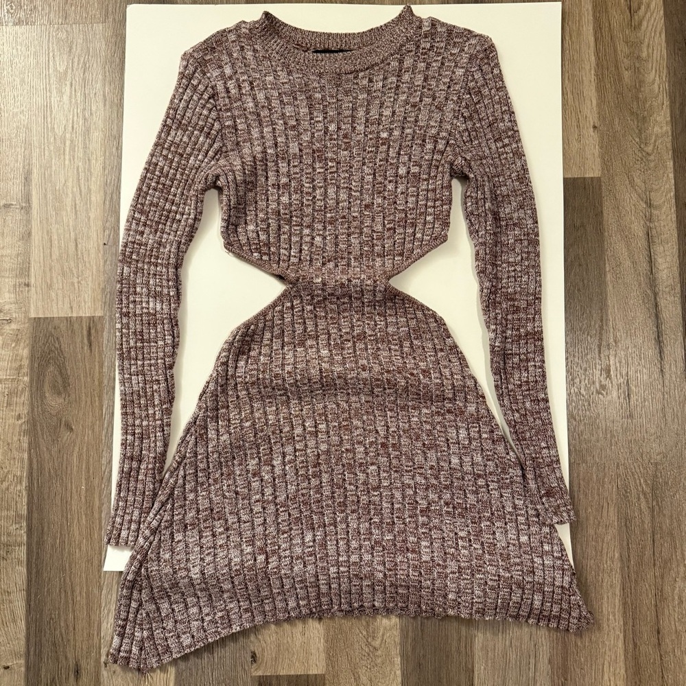 Forever 21 Cutout Sweater/Knitted Mini Dress Small - Picture 2 of 5